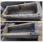 Long Antique Sandstone Trough as garden planter