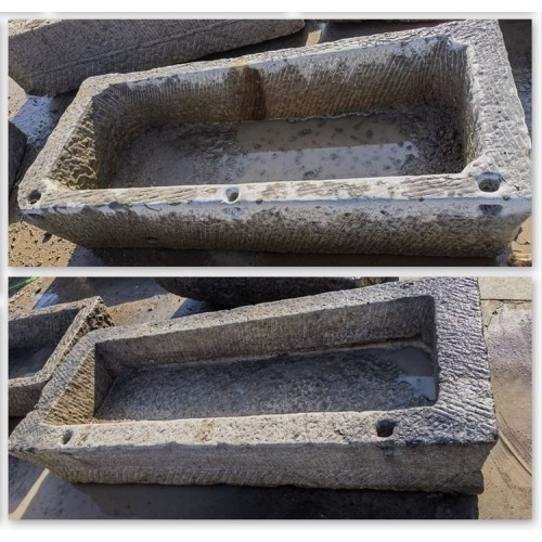 Reclaimed Weathered Old Bluestone Troughs Sink