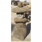 Boulder stone lanterns for home and garden