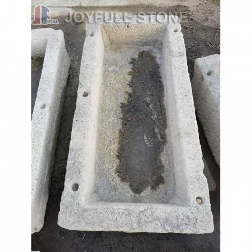 Large Old Granite Stone Chiseled Trough