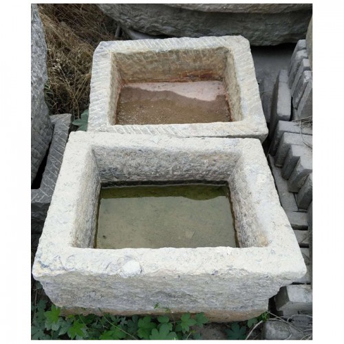 Rustic Square OLD Blue Stone Water Troughs Basin
