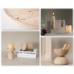 Elegant Travertine Home Decor: Trays, Incense Holders, Candle Holders