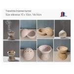 Sophisticated Travertine Incense Holders: Sphere, Tray, and Rectangular Box Designs