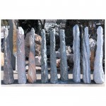 Decorative marble rock pillars, landscaping marble rock pillar