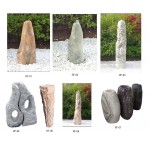 Polished marble pillar water fountains, landscaping water features