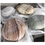 Decorative marble rock pillars, landscaping marble rock pillar