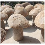 Natural stone mushrooms, garden accents