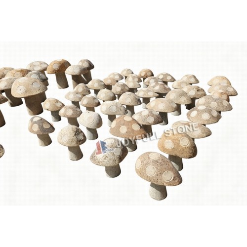Natural stone mushrooms