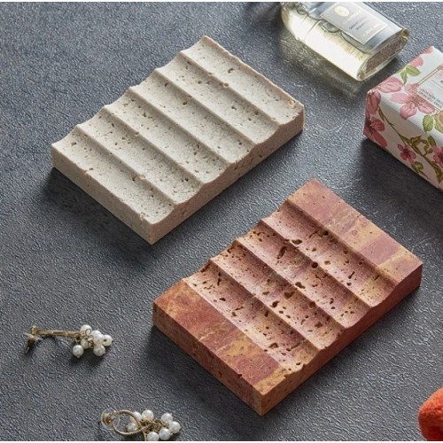Travertine soap trays, home decor