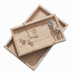 Beige Travertine trays rectangular shape