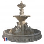 Roman Style Marble Fountains – Lady Statuary, Angels, and Lion Heads with Marble Surround