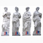 Greek and Roman Marble Four Seasons Statuary – Timeless Elegance in Marble