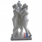 The Three Graces Marble Statue – Timeless Beauty in White Marble