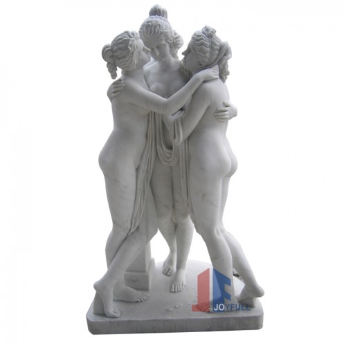 The Three Graces Marble Statue – Timeless Beauty in White Marble