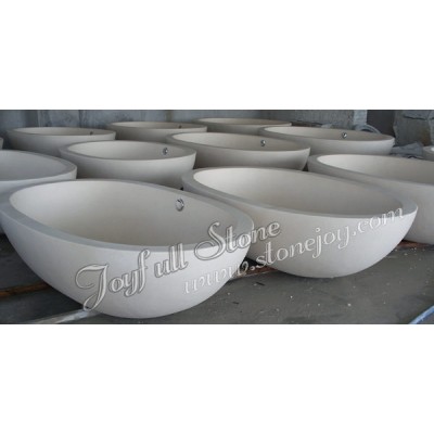 Classic Oval Marble Bathtub for Sophisticated Bathrooms