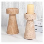 Elegant Travertine Home Decor: Trays, Incense Holders, Candle Holders