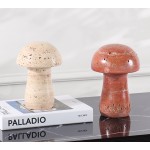 Red and Yellow Travertine Mushroom Decor