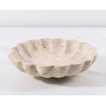Flower Shape Travertine Bowl
