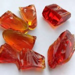 Recycled Glass Rocks red colour