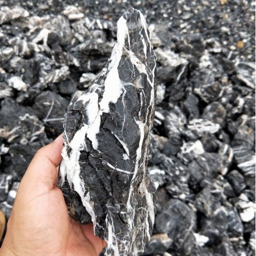Aquarium Stone Acid Black Seiryu Stone