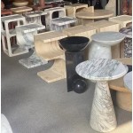 Decorative Interior Marble and Travertine End Table