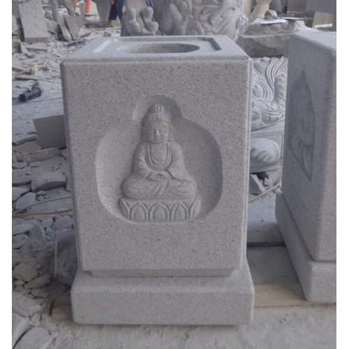 Zen garden carved granite buddha basin
