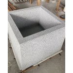 Polished granite tall taper planters