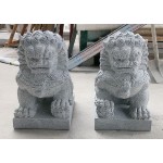 50cm Granite Foo Dog Sculptures, Chinese guardian lions