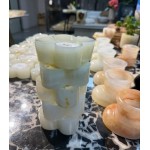 Luxury White Onyx Candle Holder with Scented Candle