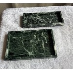 Home Decorative Modern Green Square Marble Serving Tray