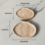 Irregular Beige Travertine Tray Cloud Shape