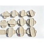 Round Travertine Tray with Curved Edge