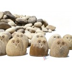 Decorative Boulder Stone Owls &ndash; Natural Stone Garden Sculptures