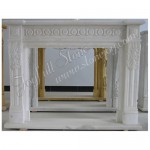 FG-044, White Marble Fireplace