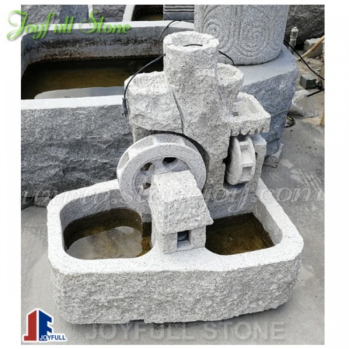 Granite Stone water Wheel fountain for garden