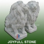KQ-380, White Marble Lion Statues