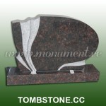MU-483, Tan Brown granite tombstone