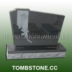 MH-014, Granite Headstones with Vases