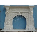 FG-044, White Marble Fireplace