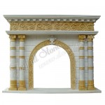 FC-211, Custom Fireplace With Columns