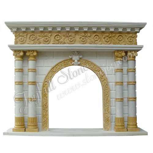 FC-211, Custom Fireplace With Columns