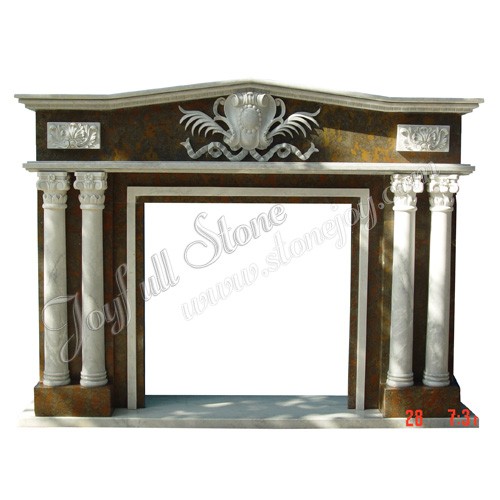 FC-215, Double Column Marble Fireplace Frames