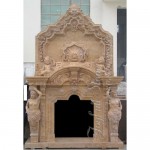 FO-104, Yellow Marble Overmantel Fireplaces