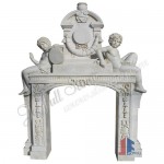 FG-044, White Marble Fireplace