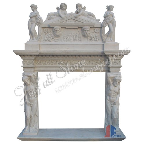 FO-101, Marble Overmantel With Statue