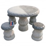 GT-051, Carved granite table set