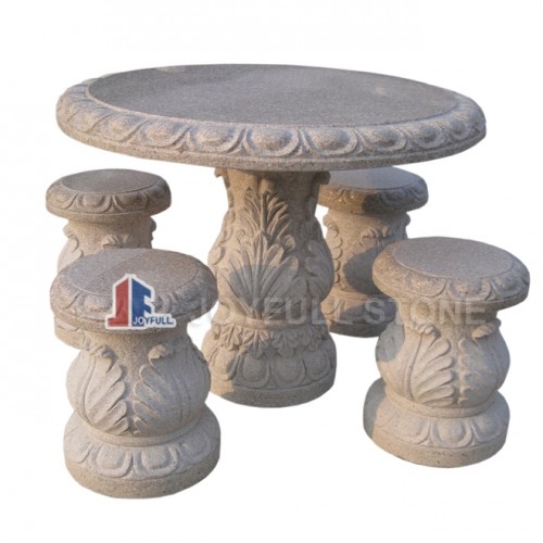 GT-051, Pink granite table set