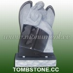 MS-037 Shanxi Black angel headstone with book