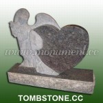 MS-108 Blue granite angel headstone