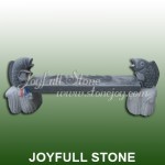 GT-093-1, Carved granite bench with fish statues